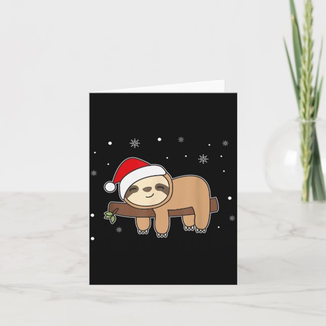Christmas Sloth For Christmas Sweet Sloths  Karte (Vorderseite)