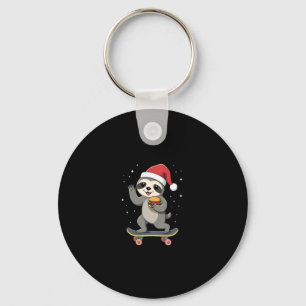 CHRISTMAS SLOTH Funny Christmas Skateboard Sloth ( Schlüsselanhänger