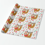 Christmas Sloth Pattern Geschenkpapier<br><div class="desc">Stellen Sie sicher, dass jedes Geschenk, das Sie geben, eine Schicht Liebe mit diesem glänzenden Weihnachtsmuster Papier hat. Unser Geschenkpapier ist in vier verschiedenen Premium-Papieren und fünf unterschiedlichen Größen erhältlich. Dadurch findest du bei uns garantiert das passende Geschenkpapier – denn die Präsentation ist mindestens genauso wichtig wie das Geschenk selber!...</div>