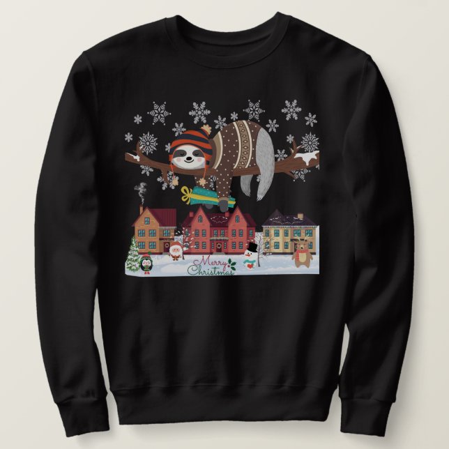 Christmas Sloth Sweatshirt (Design vorne)