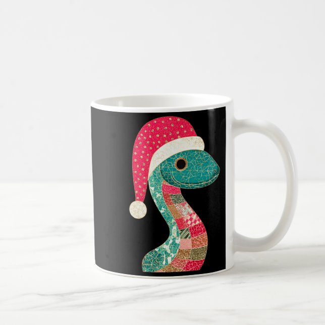 Christmas Snake Santa Hat Holiday Fun Premium Tri- Kaffeetasse (Rechts)