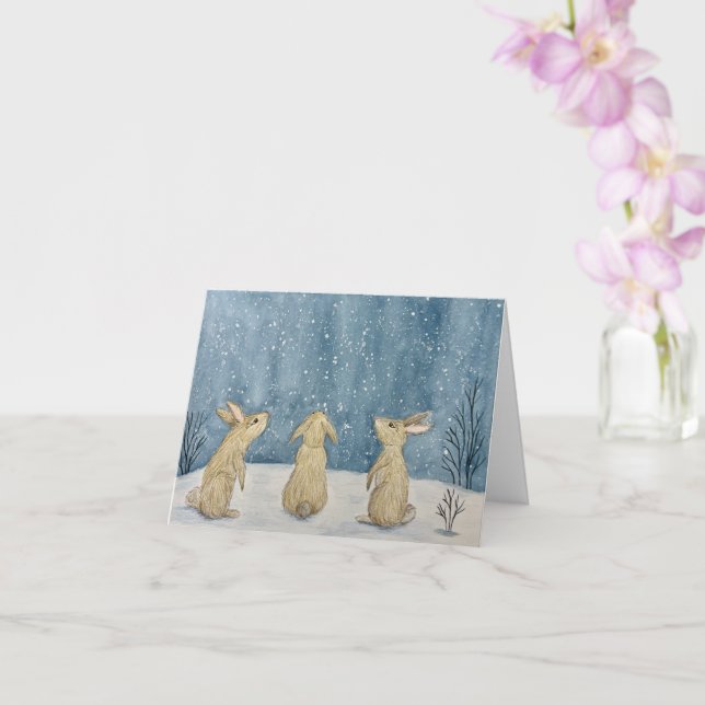 Christmas Snow Greeting Card Karte (Orchidee)