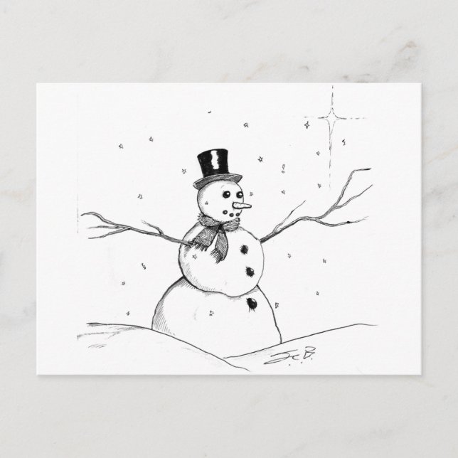 Christmas Snow, man - Greeting Card Feiertagspostkarte (Vorderseite)