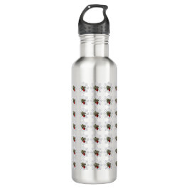 Christmas Snowflake And Shy Red Berry Edelstahlflasche