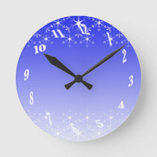 Christmas snowflakes runde wanduhr