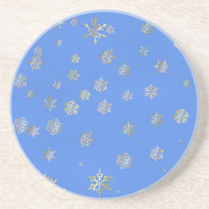 CHRISTMAS SNOWFLAKES SANDSTEIN UNTERSETZER