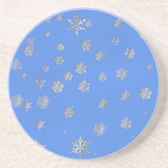 CHRISTMAS SNOWFLAKES SANDSTEIN UNTERSETZER (Vorne)