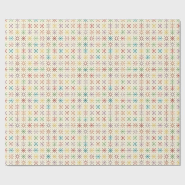 Christmas Snowflakes Themed Packaging Xmas Geschenkpapier (Flach)