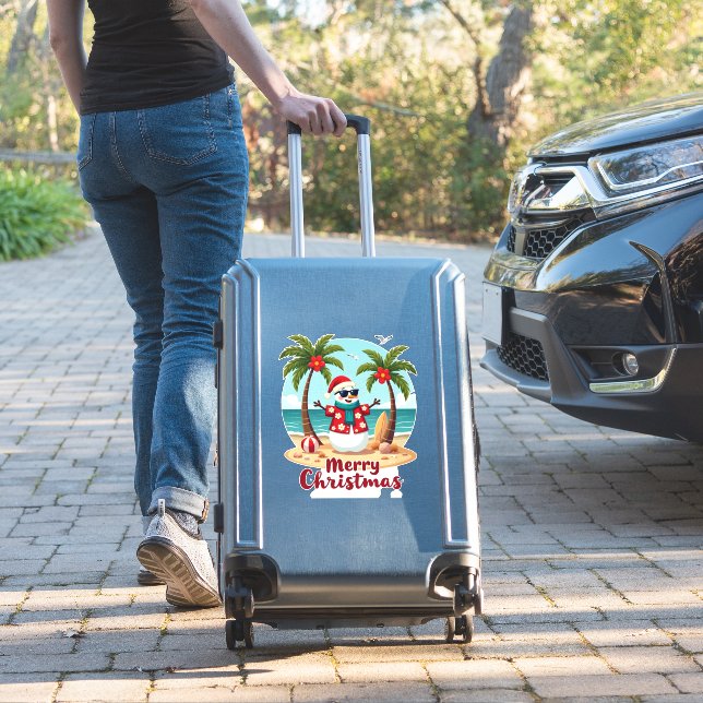 christmas Snowman (3) Aufkleber (Koffer Insitu)