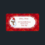 Christmas Snowman Address Label Adressaufkleber<br><div class="desc">Christmas Snowman Address Label</div>