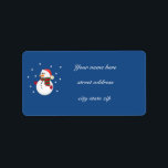 Christmas Snowman Address Labels Adressaufkleber<br><div class="desc">Lass diesem niedlichen Schneemann helfe dir,  deine Post in dieser Weihnachtszeit zu schicken. Ein Weihnachtsschneemann hat Schneeflocken,  die um ihn herumfallen. Anpassbar an den Anzug Ihrer Einstellungen.</div>