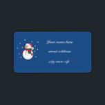 Christmas Snowman Address Labels Adressaufkleber<br><div class="desc">Lass diesem niedlichen Schneemann helfe dir,  deine Post in dieser Weihnachtszeit zu schicken. Ein Weihnachtsschneemann hat Schneeflocken,  die um ihn herumfallen. Anpassbar an den Anzug Ihrer Einstellungen.</div>