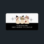 Christmas Snowman Address Mailing Labels Adressaufkleber<br><div class="desc">Ändern Sie einfach den Vorlagentext in Ihre eigenen Informationen,  um diese Adressetiketten für Ihre Urlaubssendungen zu erwerben.</div>