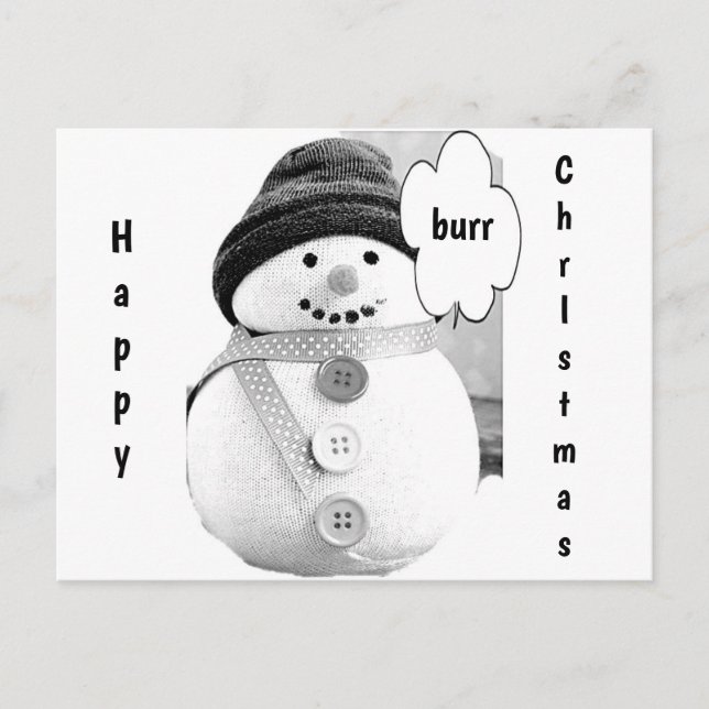 **CHRISTMAS SNOWMAN** CARTE POSTALE POUR TOUS (Devant)