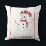 Christmas Snowman Cotton Throw Kopfkissen Kissen<br><div class="desc">Niedliches Weihnachts-Schneemann-Baumwollkissen,  mit dem Sie ein bisschen Rot und guten Geist in die Zuhause für den Urlaub bringen können.</div>