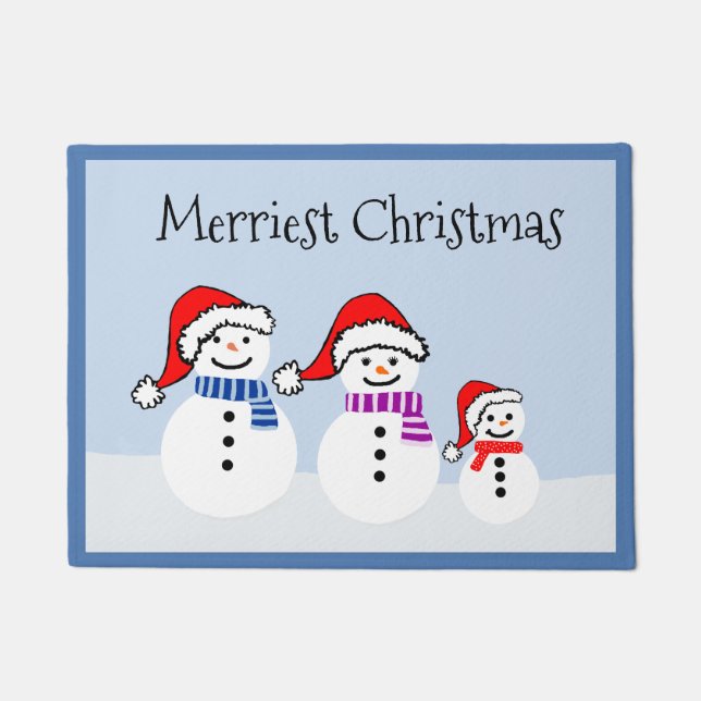 Christmas Snowman Doormat Fußmatte (Vorderseite)