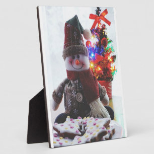 CHRISTMAS SNOWMAN FOTOPLATTE
