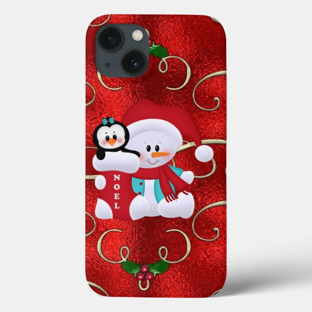 Christmas Snowman iPhone dur Xtreme coque (Verso)