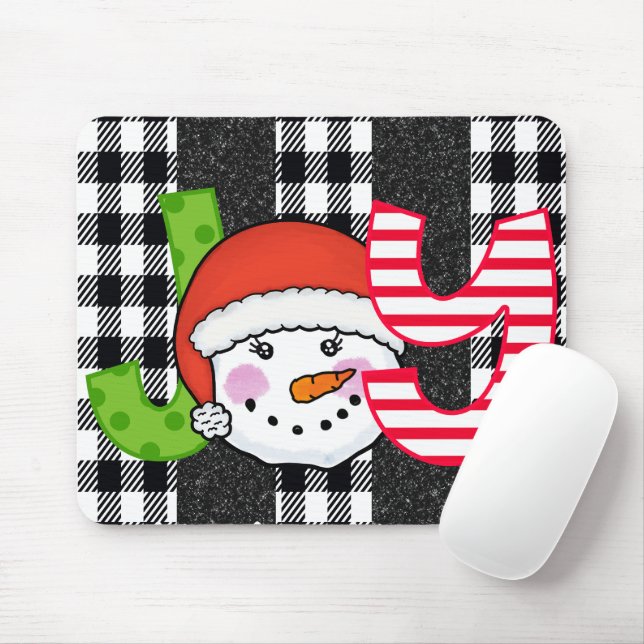 Christmas Snowman Joy Mousepad (Mit Mouse)