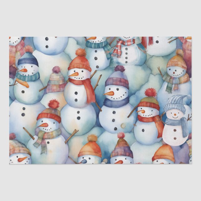Christmas Snowman Kids Seidenpapier (Vorderseite)