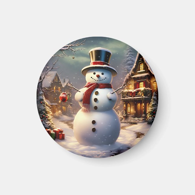 Christmas Snowman Magnet (Vorne)