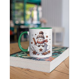 Christmas Snowman Mug, Hot Cocoa Festive Winter Ar Tasse