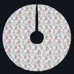 Christmas Snowman Pattern Polyester Weihnachtsbaumdecke<br><div class="desc">Ein Muster von Schneemännern und Schneemünden.</div>