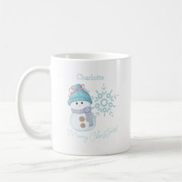 Christmas Snowman Personalized Name Kaffeetasse