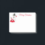 Christmas Snowman Post It Notes Post-it Klebezettel<br><div class="desc">Dieser Beitrag ist in einem festlichen Weihnachts-Schneemann-Kunstdruckdesign gezeigt. Passen Sie dieses Objekt an oder kaufen Sie,  wie es ist</div>