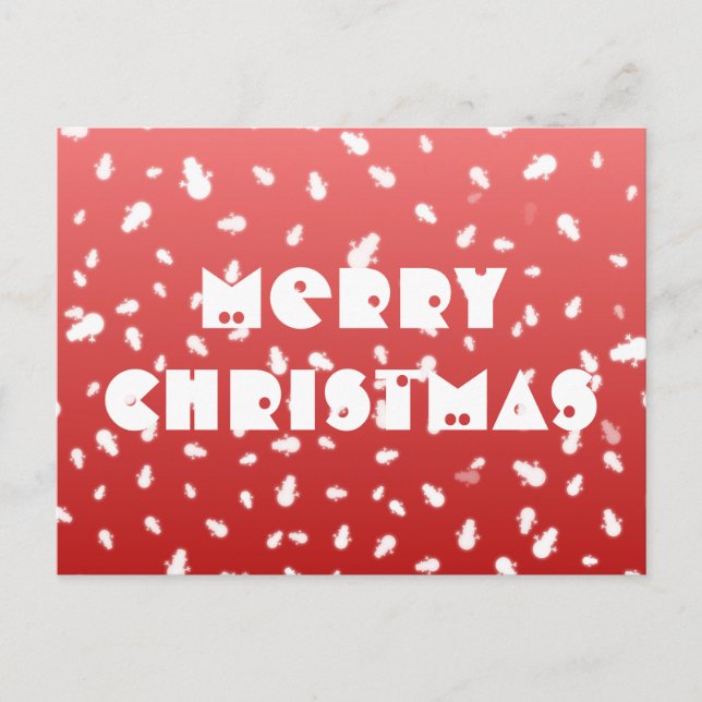 Christmas Snowman Postcard Postkarte (Vorderseite)