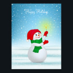 Christmas Snowman Poster<br><div class="desc">Weihnachts-Schneemann-Poster.</div>