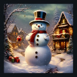 Christmas Snowman Poster<br><div class="desc">Weihnachtsposter</div>