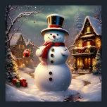 Christmas Snowman Poster<br><div class="desc">Weihnachtsposter</div>