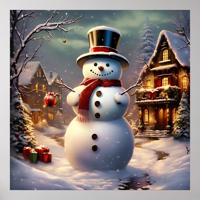 Christmas Snowman Poster (Vorne)
