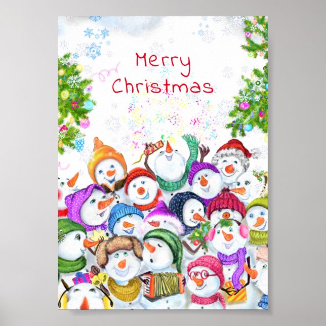 Christmas Snowman Poster (Vorne)
