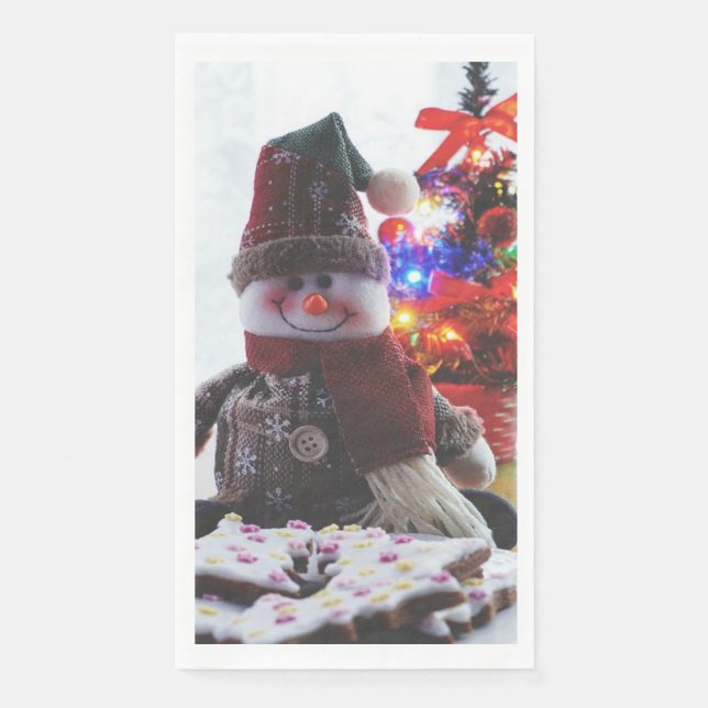 CHRISTMAS SNOWMAN SERVIETTE (Vorderseite)