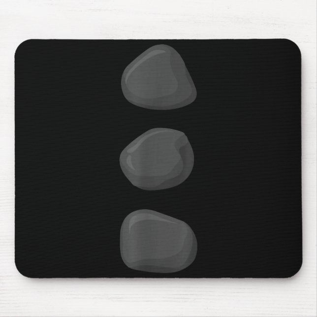Christmas Snowman Three Black Buttons Xmas Costume Mousepad (Vorne)