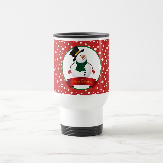 Christmas Snowman Travel Mug Reisebecher (Mittel)