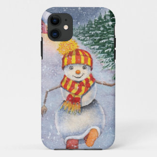 Christmas snowman walking Case-Mate iPhone hülle