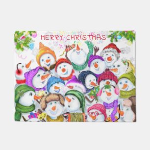 Christmas Snowmans Doormat Fußmatte