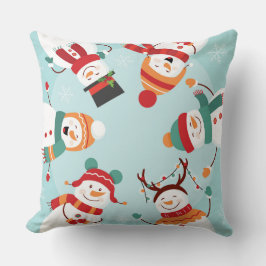 Christmas Snowmen Throw Kissen