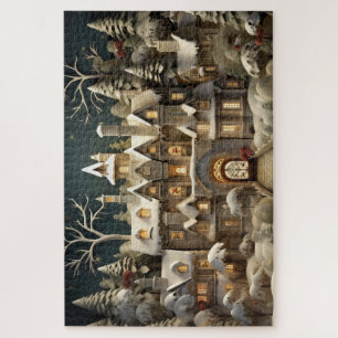 Christmas Snowy Manor Storybook Wonderland