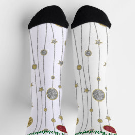 Christmas Socks Glitter Garland Socken