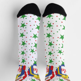 Christmas Socks Santa Darker Socken