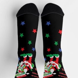 Christmas Socks TySantaSaurus Rex Socken