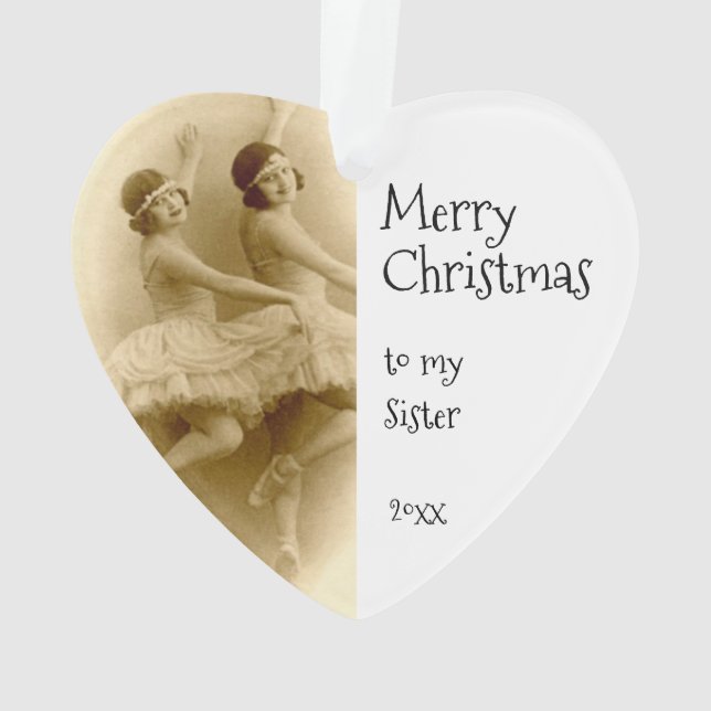 Christmas Soeur Ballet Amusant Photo Vintage (dos)