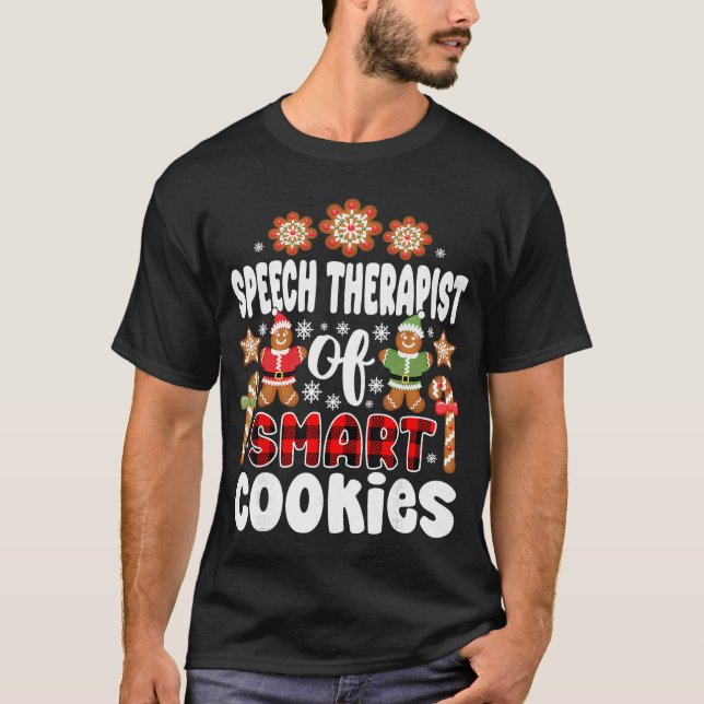 Christmas Speechherapist Of Smart Cookies Cute Gin T-Shirt (Vorderseite)