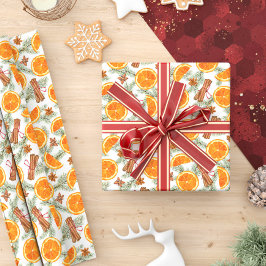Christmas Spice and Citrus Orange Slices Geschenkpapier