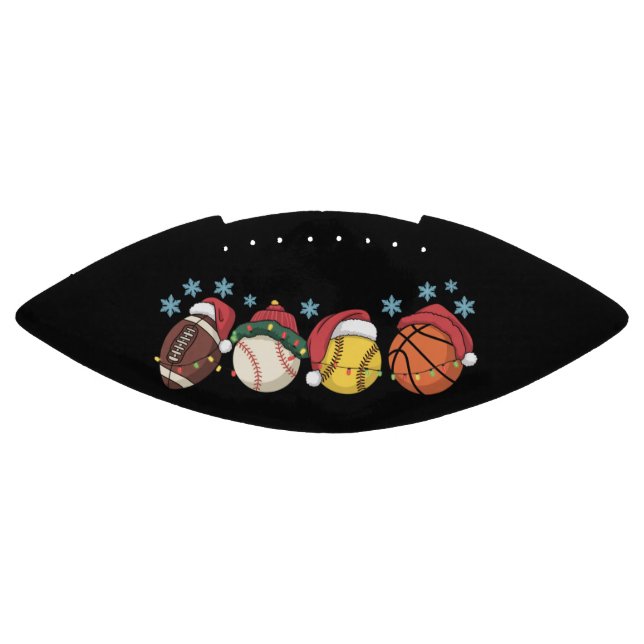 Christmas Sports Balls Lights Santa Family Sport Football (Panel)