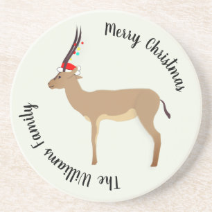 Christmas Springbok Getränkeuntersetzer